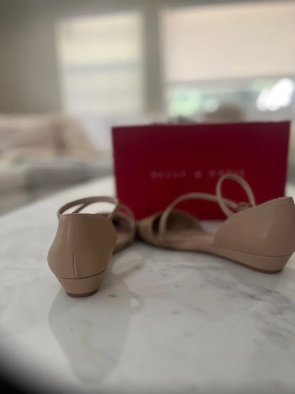 NWT Kelly & Katie gorgeous nude strap shoes